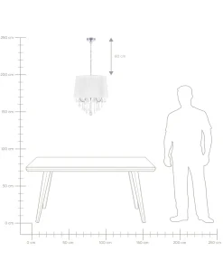 Beliani Riippuvalaisin 3 Polttimoa Valkoinen Evans New