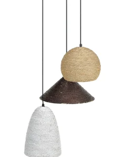 Beliani Riippuvalaisin 3 Polttimoa Olki Monivarinen Endrick Best Sale