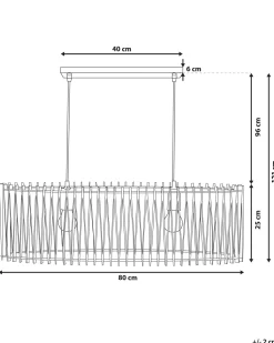 Beliani Riippuvalaisin 2 Polttimoa Vaalea Puu Chari Best Sale