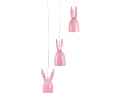 Beliani Riippuvalaisin 3 Polttimoa Rauta Vaaleanpunainen Rabbit Discount