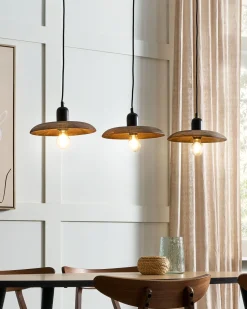 Beliani Riippuvalaisin 3 Polttimoa Mangopuu Tumma Puu Manjeera Hot