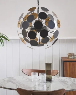 Beliani Riippuvalaisin 4 Polttimoa Metalli Musta/Kulta Maritsa Cheap