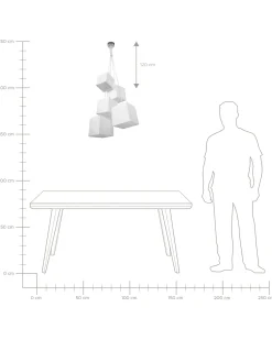 Beliani Riippuvalaisin 5 Polttimoa Kangas Valkoinen Mesta Cheap