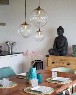 Beliani Riippuvalaisin 3 Polttimoa Lasi Kirkas Ladon Cheap