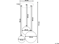 Beliani Riippuvalaisin 3 Polttimoa Lasi Kirkas Ladon Cheap