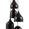 Beliani Riippuvalaisin 5 Polttimoa Metalli Musta Savio Hot