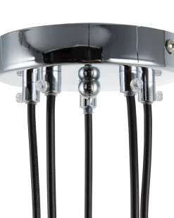 Beliani Riippuvalaisin 5 Polttimoa Metalli Musta Savio Hot