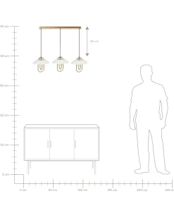 Beliani Riippuvalaisin 3 Polttimoa Metalli Kulta/Valkoinen Nattai Flash Sale