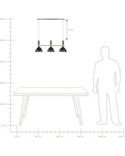 Beliani Riippuvalaisin 3 Polttimoa Metalli Musta/Kulta Beles Flash Sale