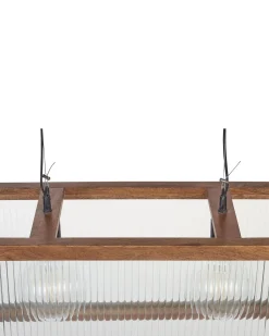 Beliani Riippuvalaisin 2 Polttimoa Mangopuu/Lasi Vaalea Puu Penna Discount