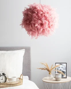 Beliani Riippuvalaisin Hoyhen Vaaleanpunainen Drava New