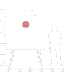 Beliani Riippuvalaisin Hoyhen Vaaleanpunainen Drava New