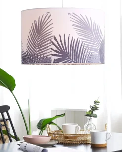 Beliani Riippuvalaisin Kangas Valkoinen/Harmaa Ziller Fashion