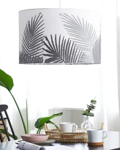 Beliani Riippuvalaisin Kangas Valkoinen/Harmaa Ziller Fashion