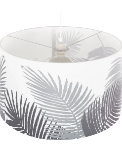 Beliani Riippuvalaisin Kangas Valkoinen/Harmaa Ziller Fashion