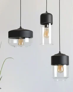 Beliani Riippuvalaisin Lasi Musta Jurua Clearance