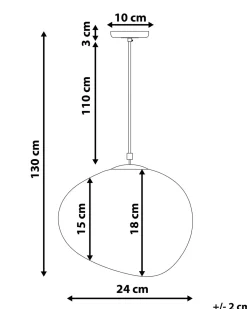 Beliani Riippuvalaisin Lasi Valkoinen Liffel Discount