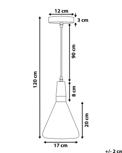 Beliani Riippuvalaisin Metalli Hopea Arda Fashion