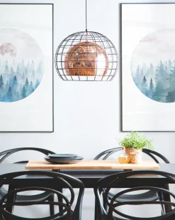 Beliani Riippuvalaisin Metalli Kupari/Musta Liri Online