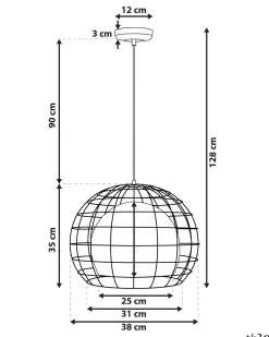 Beliani Riippuvalaisin Metalli Kupari/Musta Liri Online