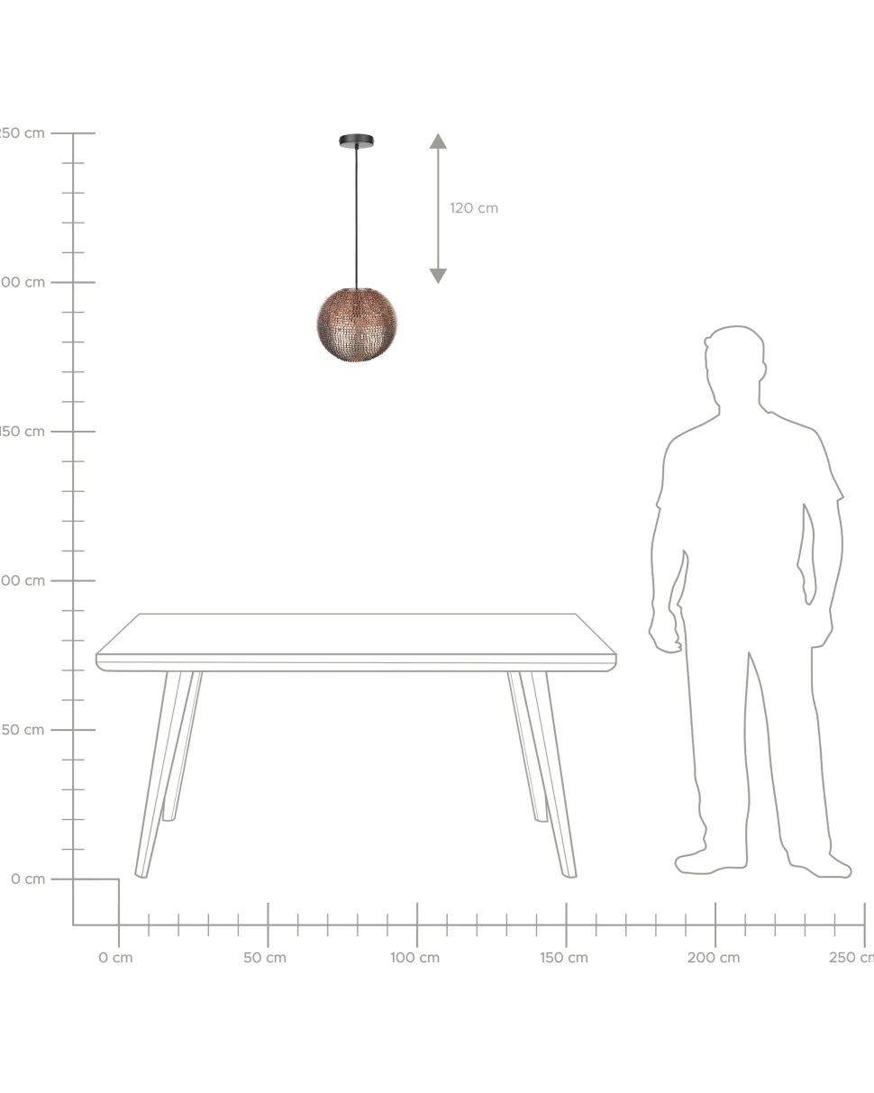 Beliani Riippuvalaisin Metalli Kupari Seine Sale
