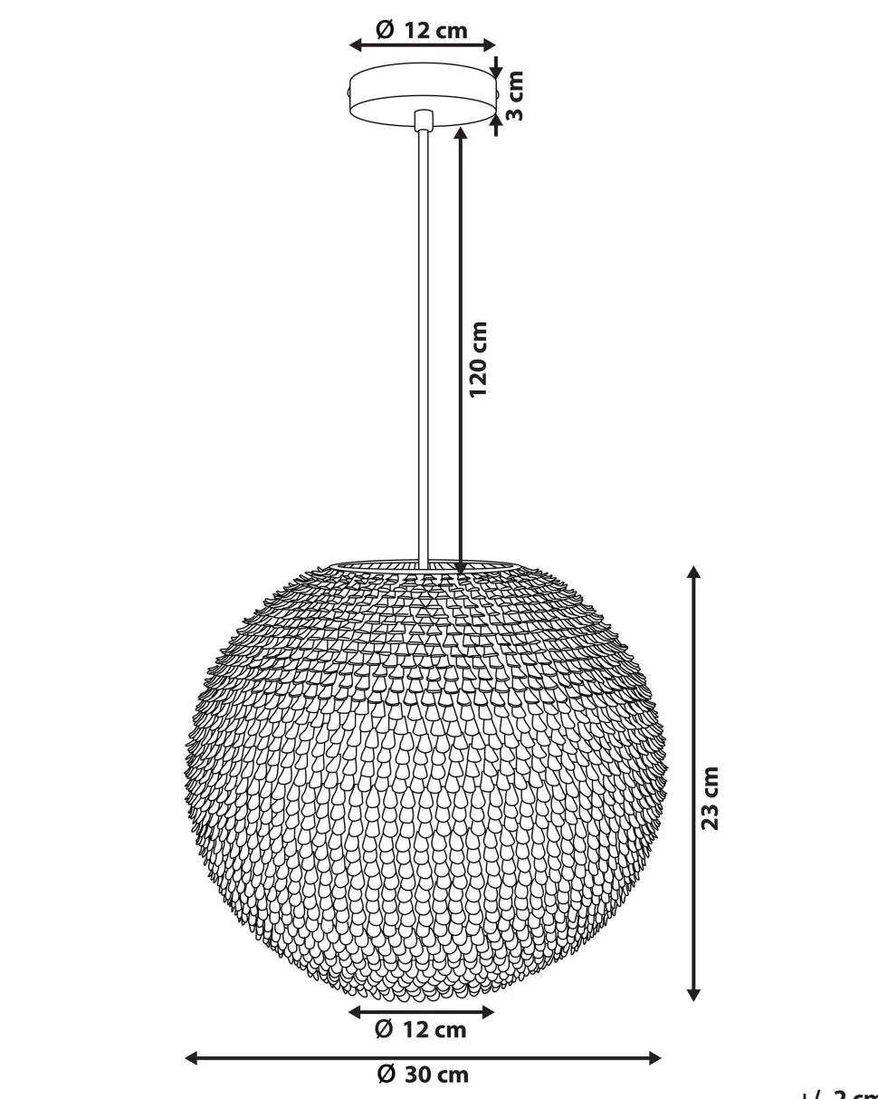 Beliani Riippuvalaisin Metalli Kupari Seine Sale