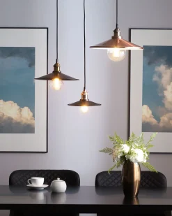 Beliani Riippuvalaisin Metalli Pieni Musta/Kupari Swift Best Sale