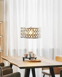 Beliani Riippuvalaisin Metalli Pieni Hopea Tenna Best Sale