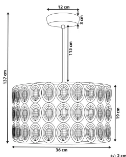 Beliani Riippuvalaisin Metalli Pieni Hopea Tenna Best Sale