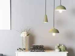 Beliani Riippuvalaisin Metalli Tummanvihrea Esera Fashion