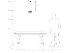 Beliani Riippuvalaisin Metalli Tummanvihrea Esera Fashion