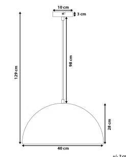 Beliani Riippuvalaisin Metalli Valkoinen Cetina Store