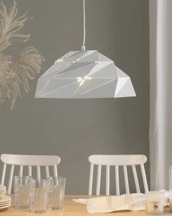 Beliani Riippuvalaisin Metalli Valkoinen Rubicon Fashion