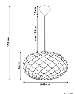 Beliani Riippuvalaisin Muovi Valkoinen Erges Best Sale