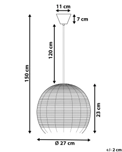 Beliani Riippuvalaisin Rottinki Luonnonvari Drino Cheap