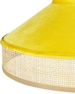 Beliani Riippuvalaisin Rottinki Sinapinkeltainen/Luonnonvari Batali Best