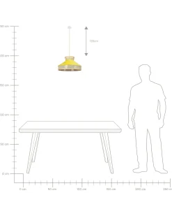 Beliani Riippuvalaisin Rottinki Sinapinkeltainen/Luonnonvari Batali Best