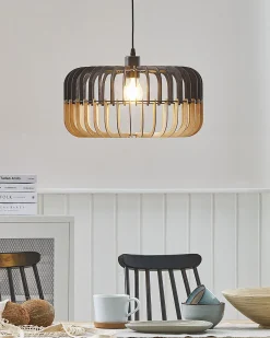 Beliani Riippuvalaisin Vaalea Puu/Musta Sous Discount