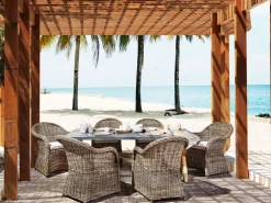 Beliani Rottinkinen 6-Istuttava Puutarhakalustesetti Susua/Olbia Flash Sale