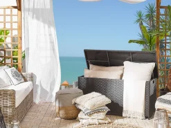 Beliani Rottinkinen Säilytyslaatikko 290L Ruskea Modena Sale