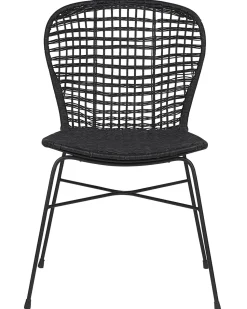 Beliani Rottinkituoli Musta 2 Kpl Elfros Best