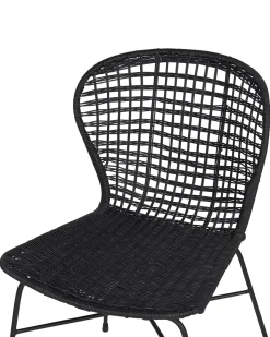 Beliani Rottinkituoli Musta 2 Kpl Elfros Best