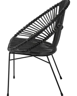 Beliani Rottinkituoli Musta Sarita New