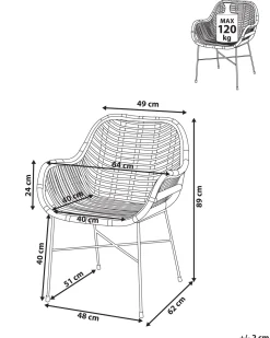 Beliani Rottinkituoli Ruskea Canora Cheap
