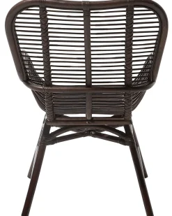 Beliani Rottinkituoli Tummanruskea Togo Clearance