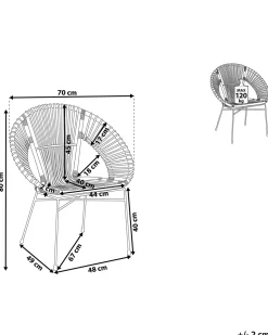 Beliani Rottinkituoli Tummanruskea Sarita Cheap