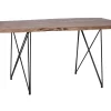 Beliani Ruokapoyta Akaasia Tumma Puu/Musta 200 X 100 Cm Mumbai Cheap