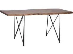 Beliani Ruokapoyta Akaasia Tumma Puu/Musta 200 X 100 Cm Mumbai Cheap