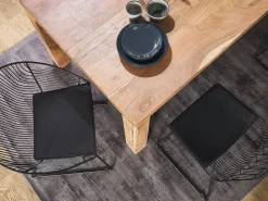 Beliani Ruokapoyta Akaasia Vaalea Puu 180 X 90 Cm Tesa Shop