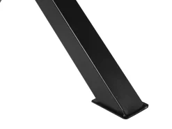 Beliani Ruokapoyta Akaasia Vaalea Puu/Musta 200 X 95 Cm Valbo New